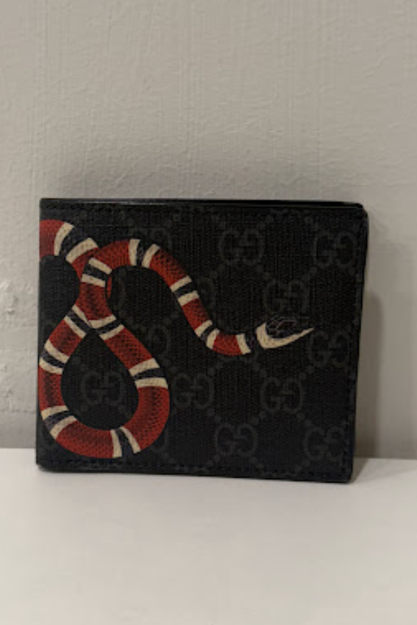 Gucci Kingsnake print bi-fold wallet