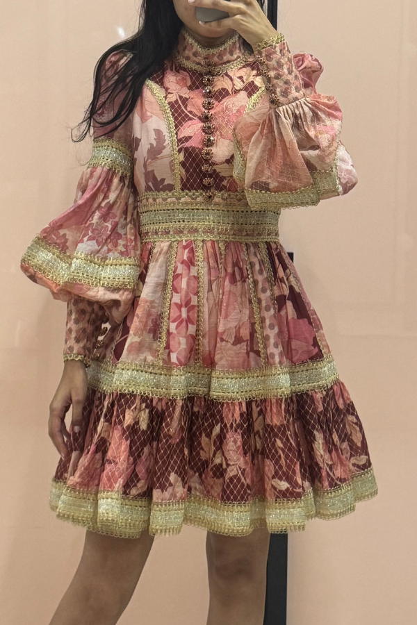 Zimmermann Celestial Lace Panelled Mini Dress Kuro Zimmermann Celestial Lace Panelled Mini Dress Kuro