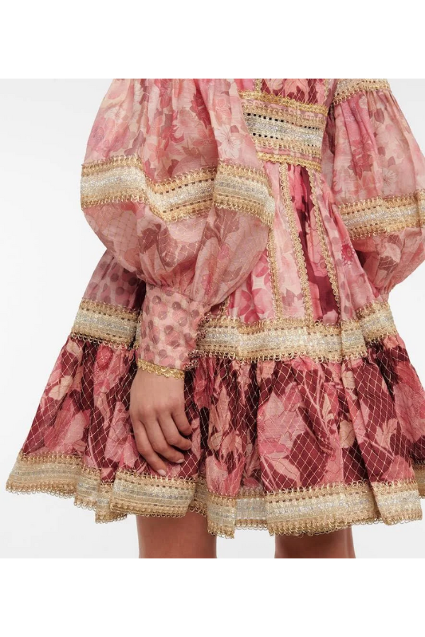 Zimmermann Celestial Lace Panelled Mini Dress