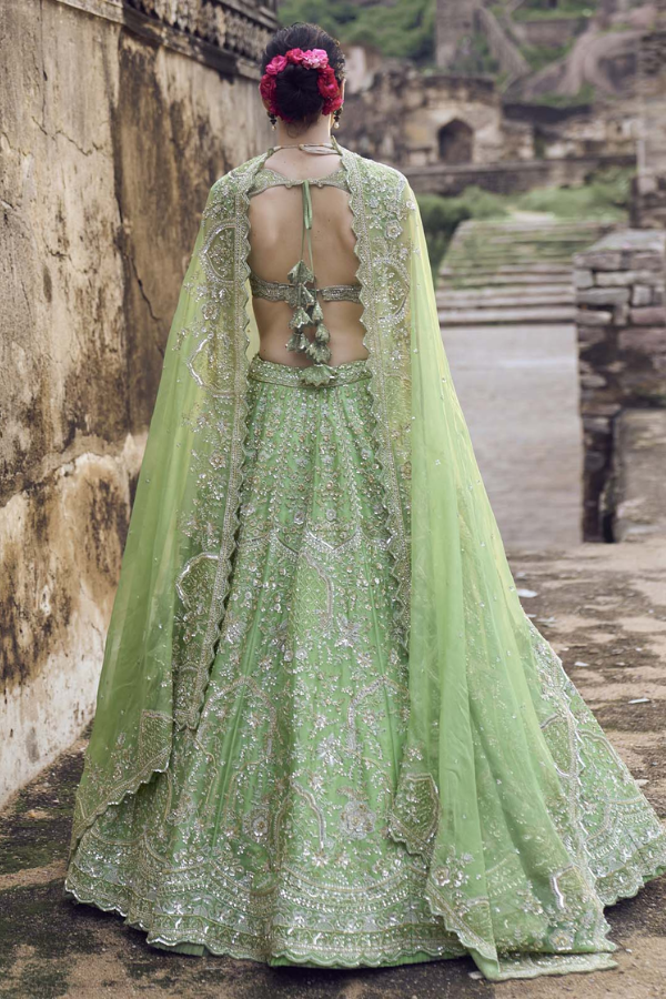 Anushree Reddy Green Lehenga Set