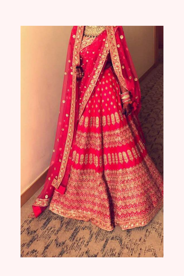 Sabyasachi Red Bridal Lehenga Set
