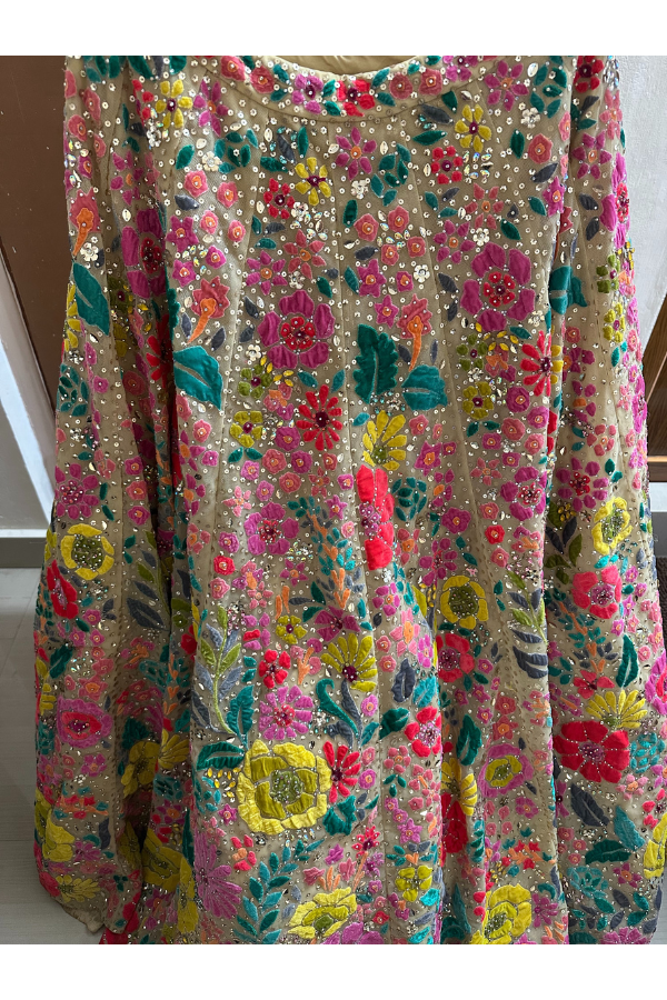 Seema Gujral Multi - Coloured Floral Lehenga Set