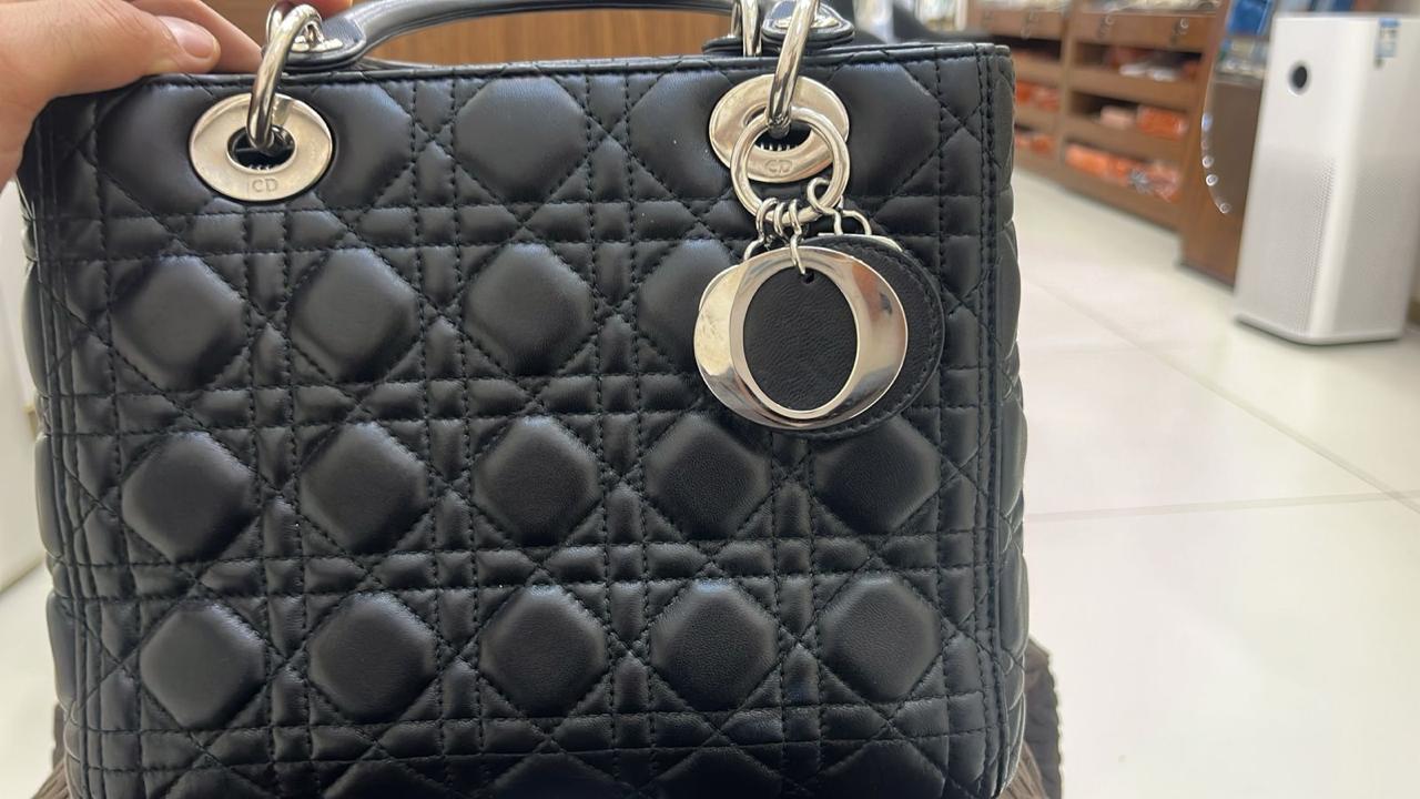 Dior Cannage Black Medium Lady Dior Satchel – Kuro