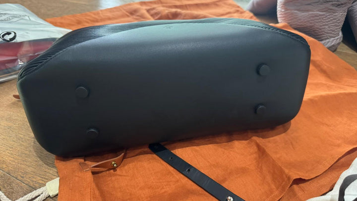 AMPM Black Faux Leather Tahele Tote Bag