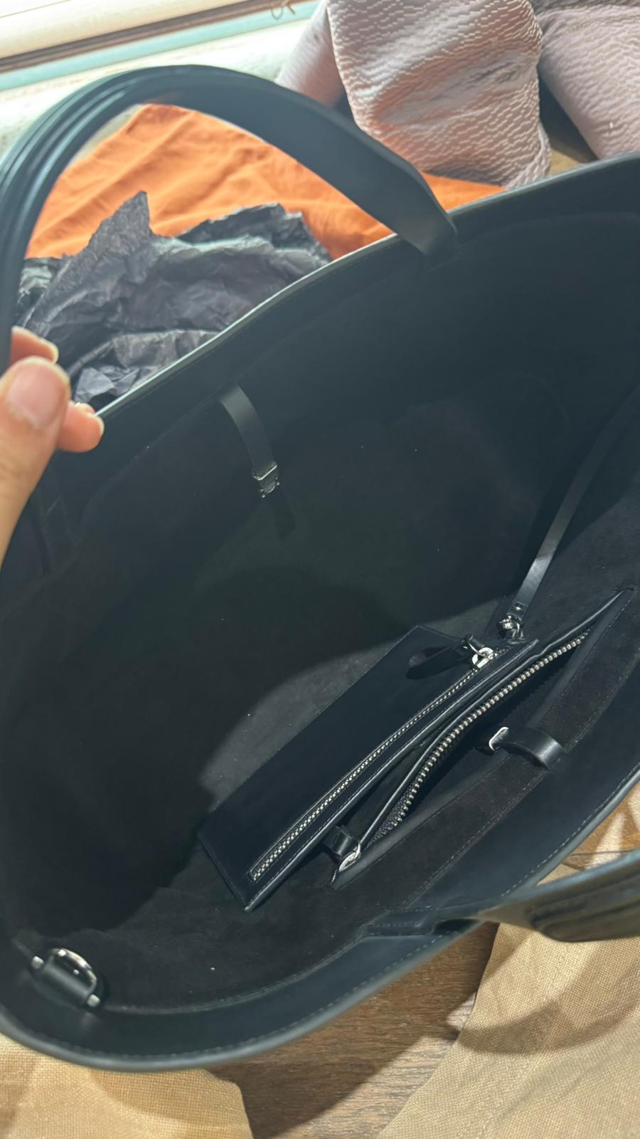 AMPM Black Faux Leather Tahele Tote Bag