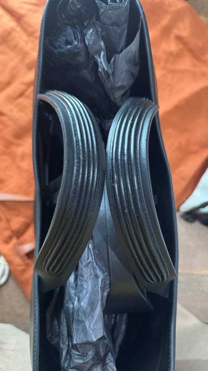 AMPM Black Faux Leather Tahele Tote Bag