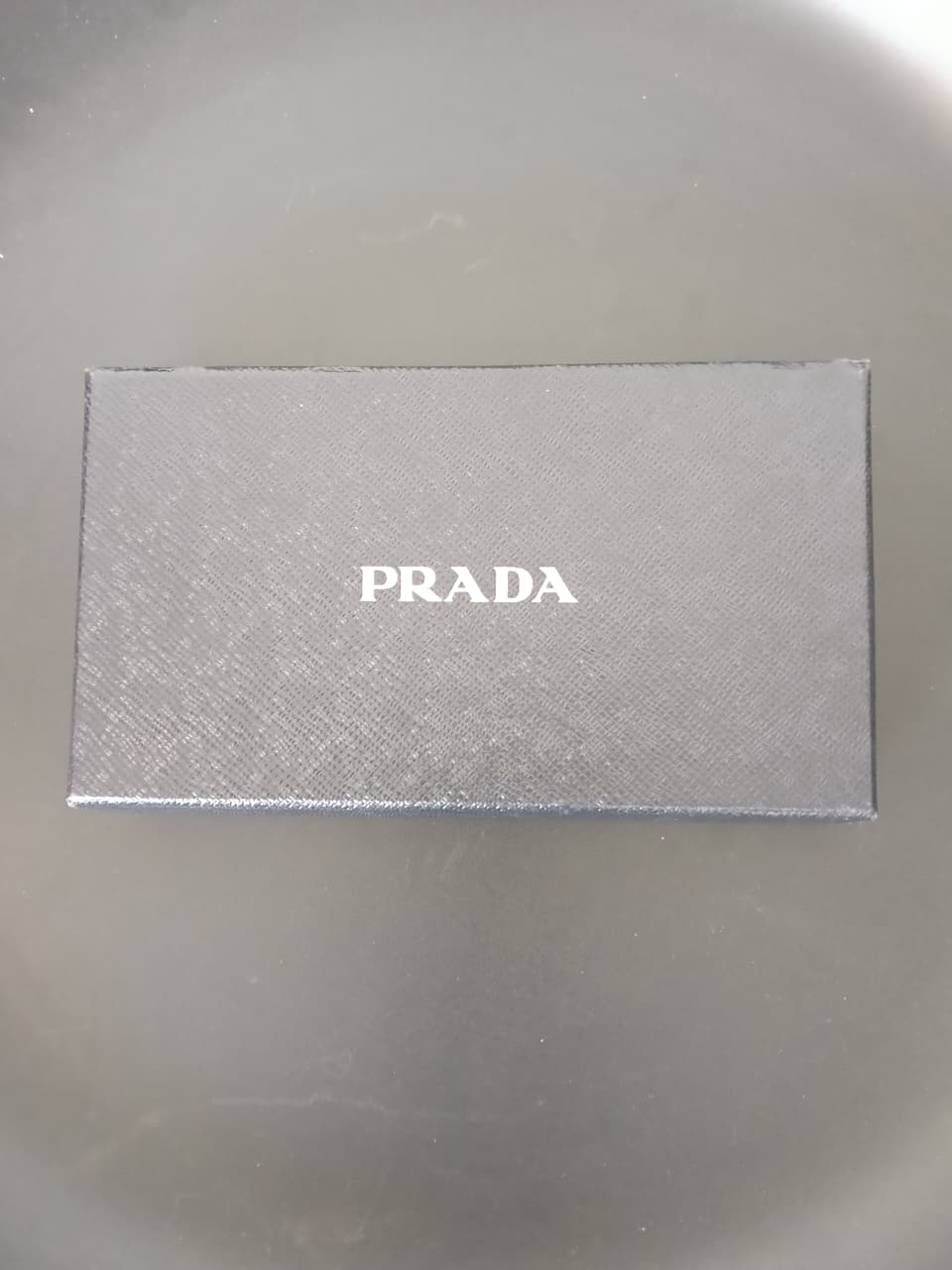 Prada Black Saffiano Metal Leather Wristlet Wallet