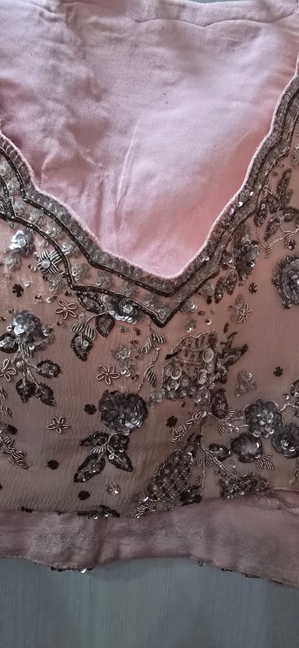 Dolly J Blush Pink Embellished Lehenga Set