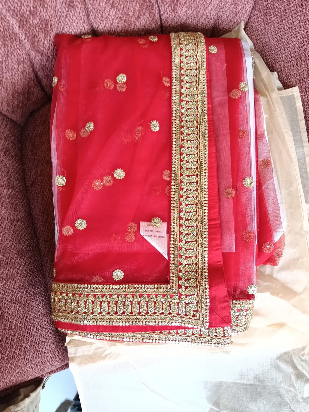 Sabyasachi Red Bridal Lehenga Set