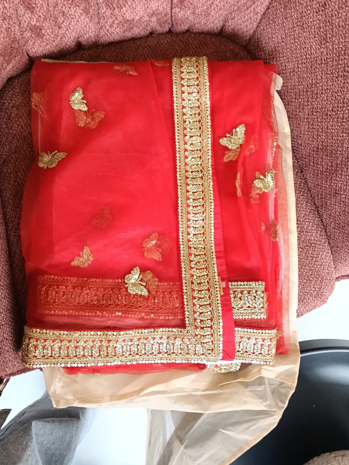 Sabyasachi Red Bridal Lehenga Set