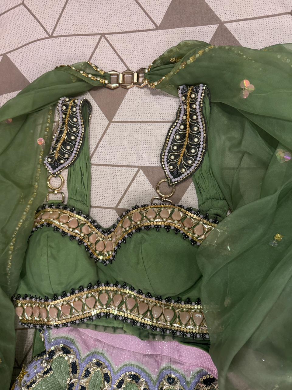 Papa Don't Preach Embroidered Lehenga Set