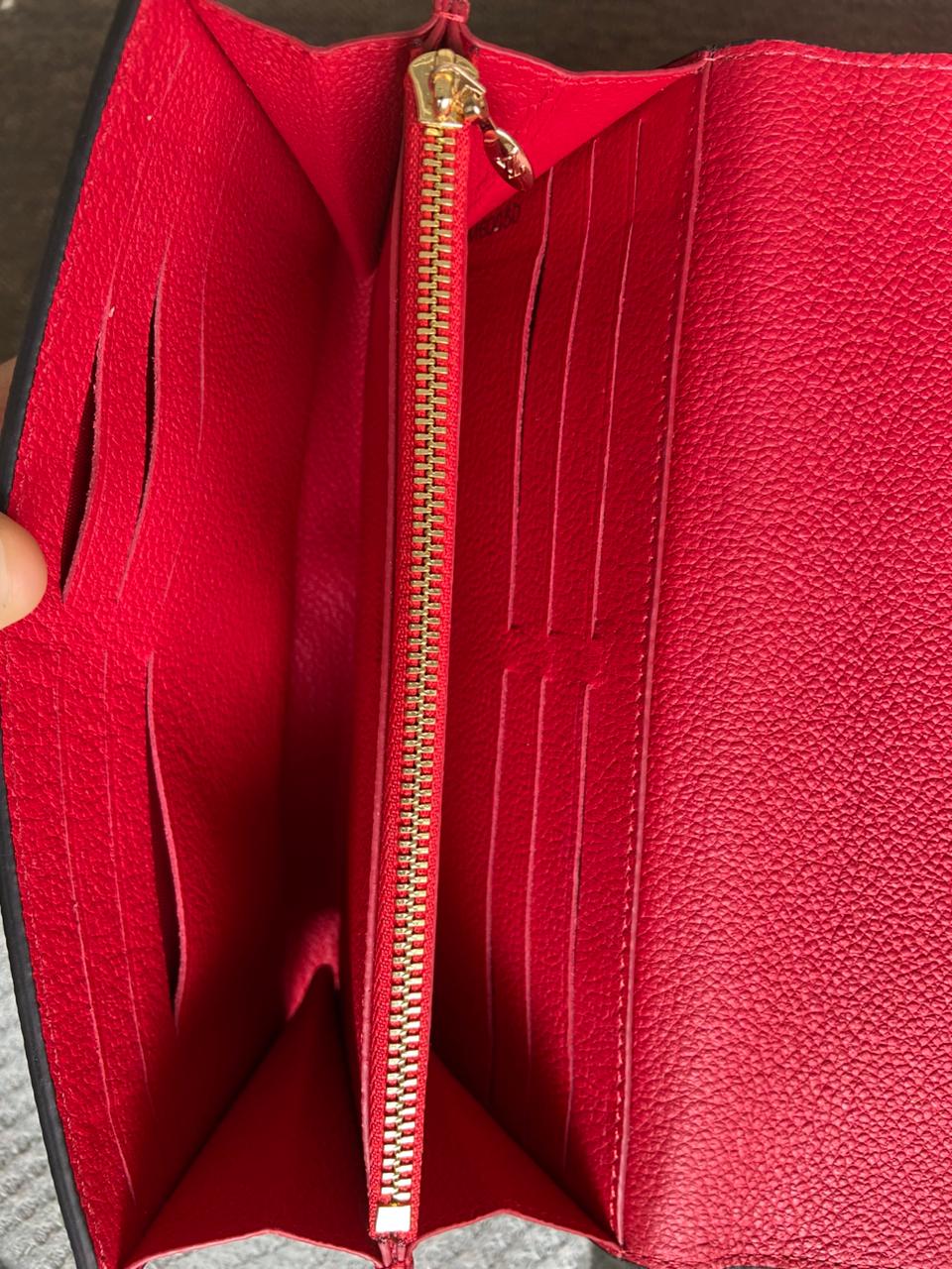 Louis Vuitton Red Leather Capucines Wallet