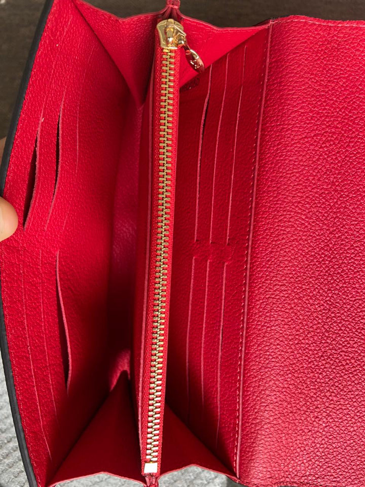 Louis Vuitton Red Leather Capucines Wallet