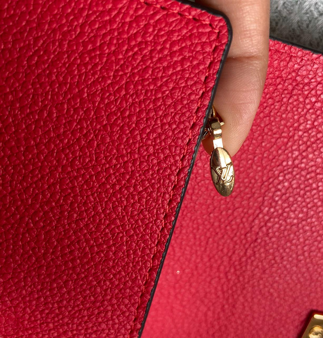 Louis Vuitton Red Leather Capucines Wallet