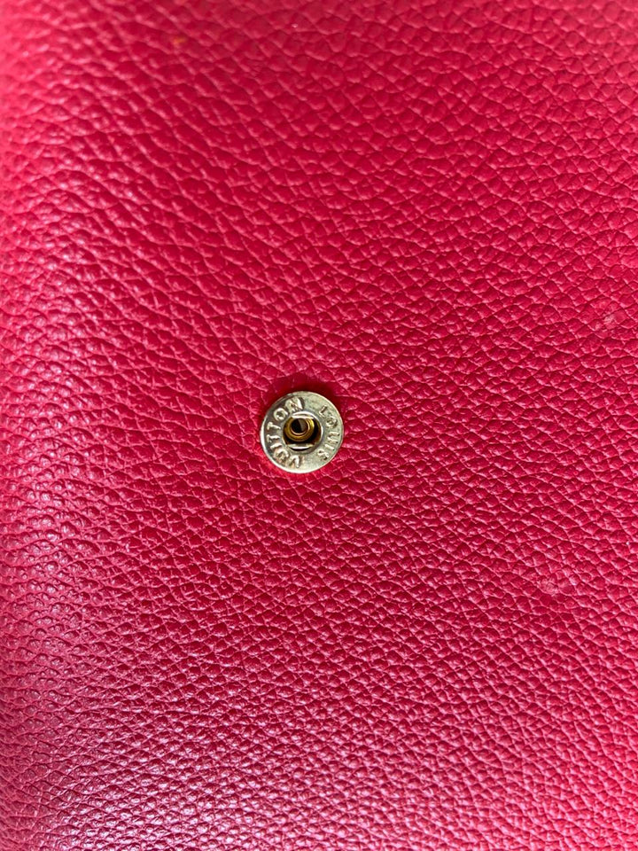 Louis Vuitton Red Leather Capucines Wallet