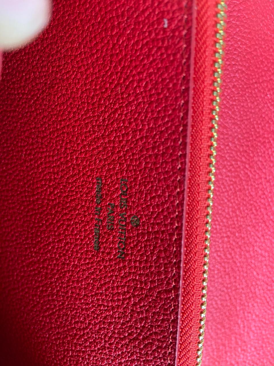 Louis Vuitton Red Leather Capucines Wallet