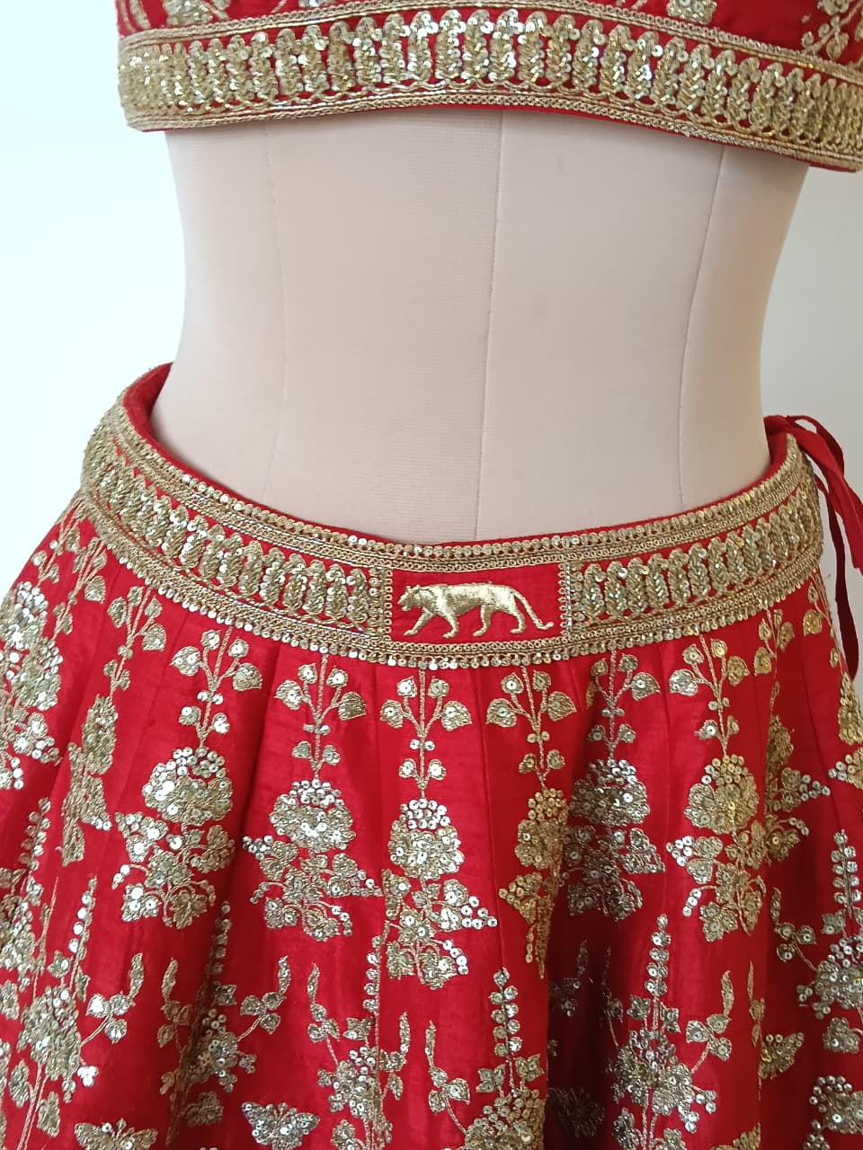 Sabyasachi Red Bridal Lehenga Set