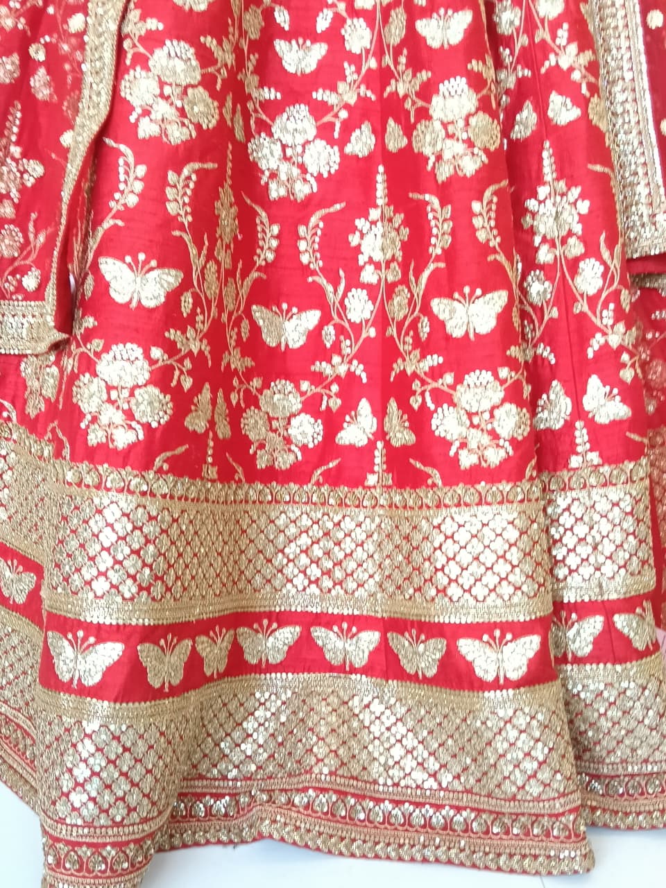 Sabyasachi Red Bridal Lehenga Set