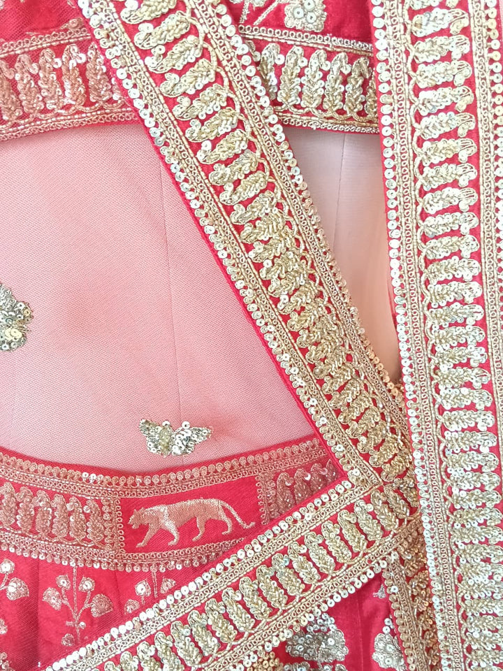Sabyasachi Red Bridal Lehenga Set