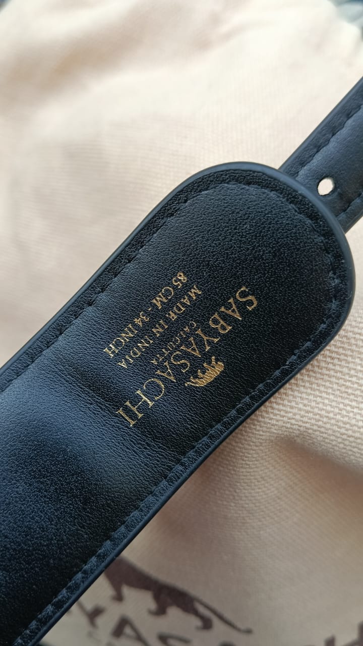 Sabyasachi Royal Bengal Tiger Leather Belt Size 34