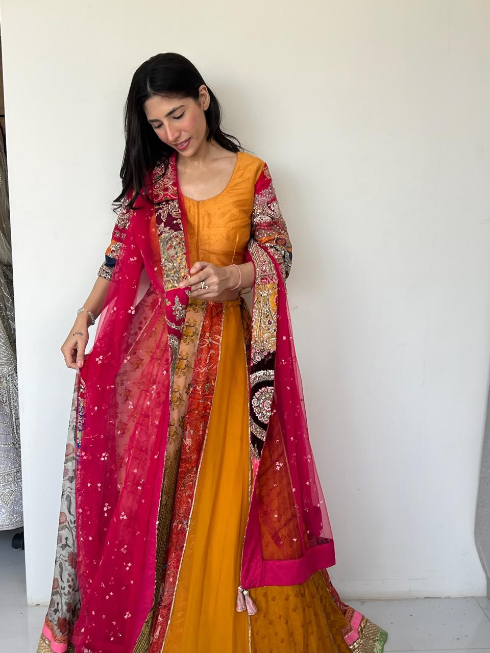 Dolly J Multicolour Embroidered Lehenga Set