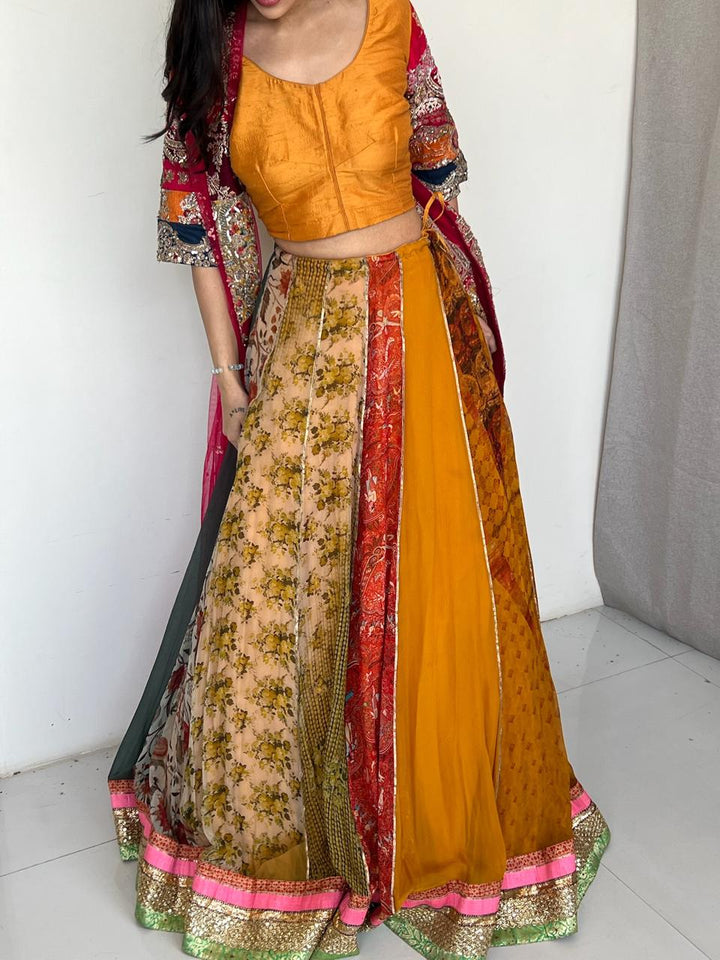 Dolly J Multicolour Embroidered Lehenga Set
