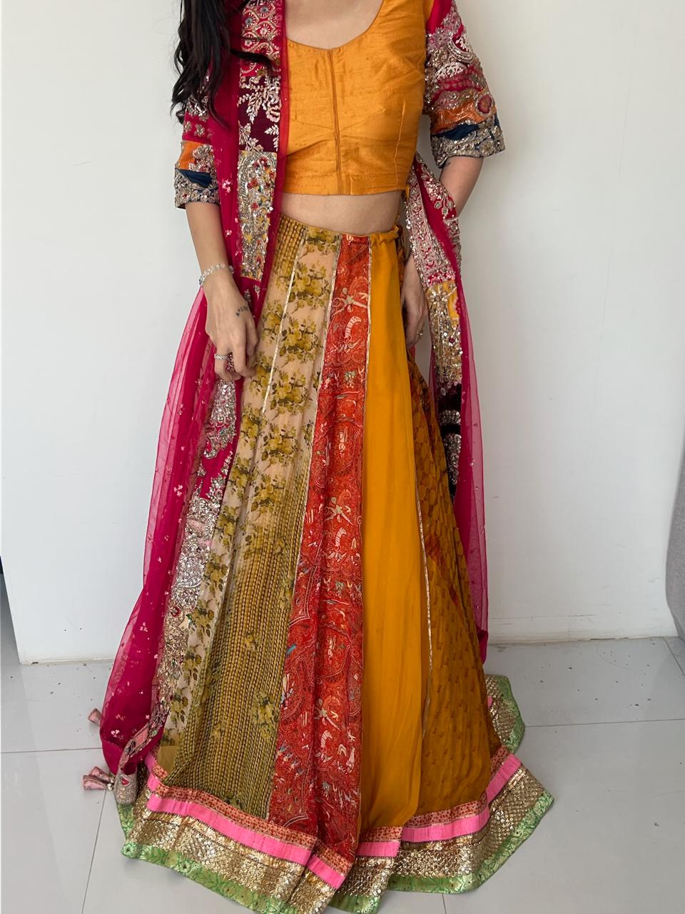 Dolly J Multicolour Embroidered Lehenga Set