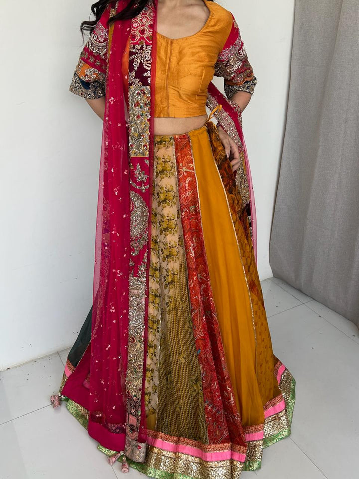 Dolly J Multicolour Embroidered Lehenga Set