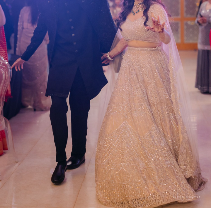 Surabhi Chopra Gold Sequin Embroidered Lehenga Set