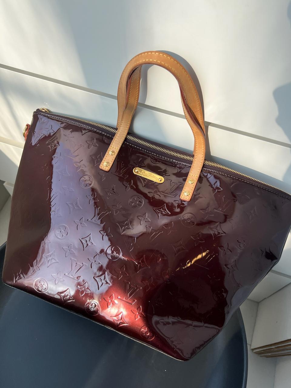Louis Vuitton Amarante Vernis Monogram Bellevue Tote Bag