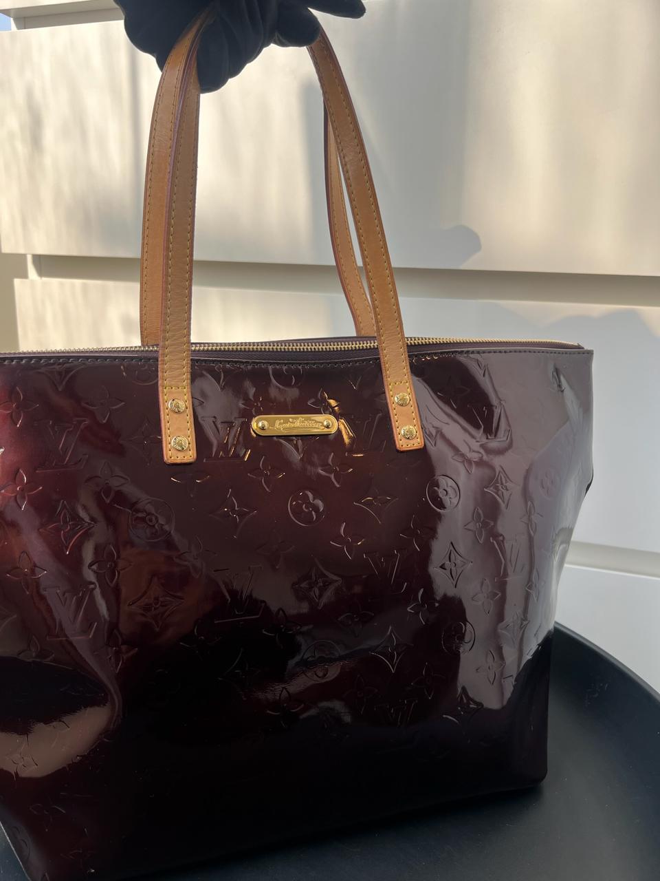 Louis Vuitton Amarante Vernis Monogram Bellevue Tote Bag