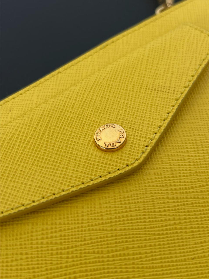 Prada Saffiano Lux Leather Front Pocket Crossbody Bag