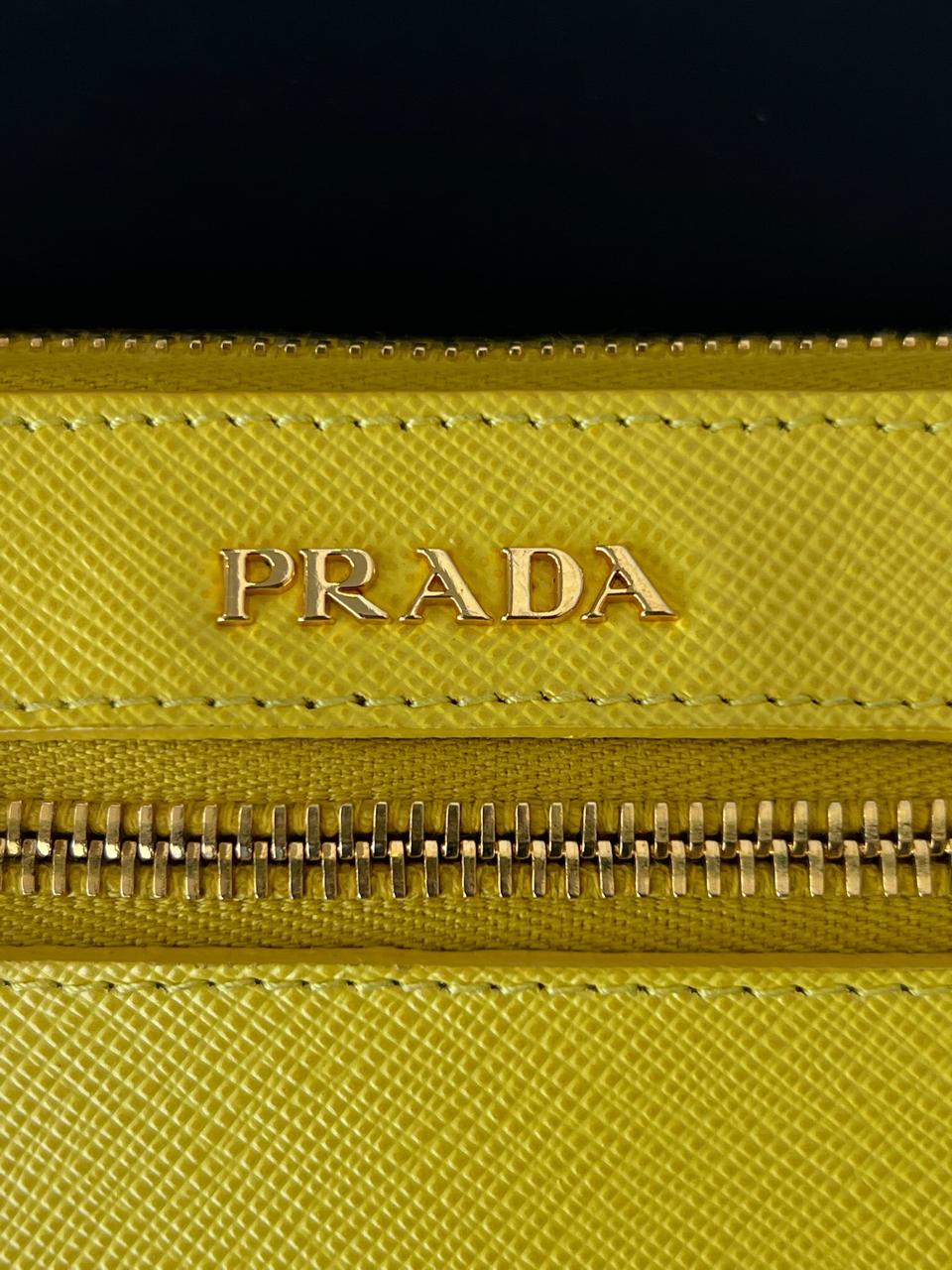 Prada Saffiano Lux Leather Front Pocket Crossbody Bag