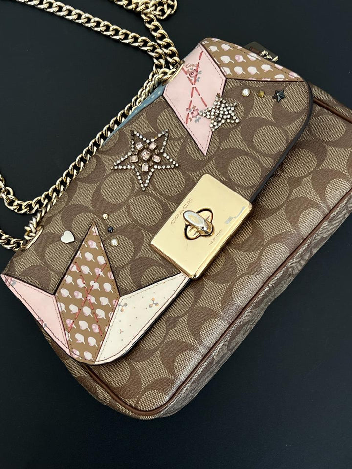 Coach Cassidy Embellished Shoulder Bag