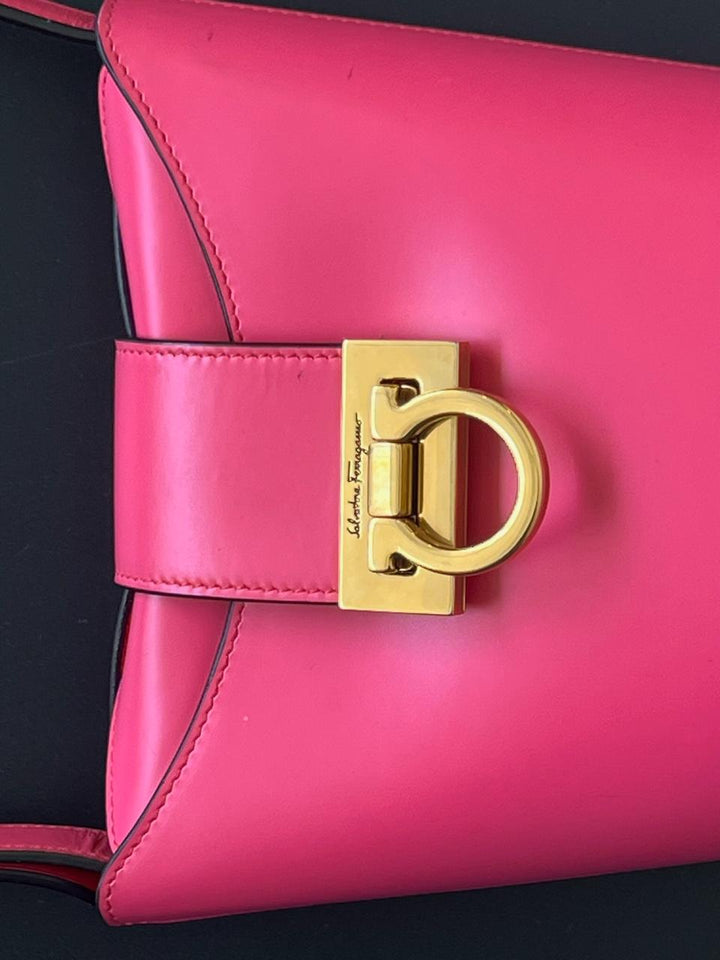 Salvatore Ferragamo Trifolio Pink Small Shoulder Bag