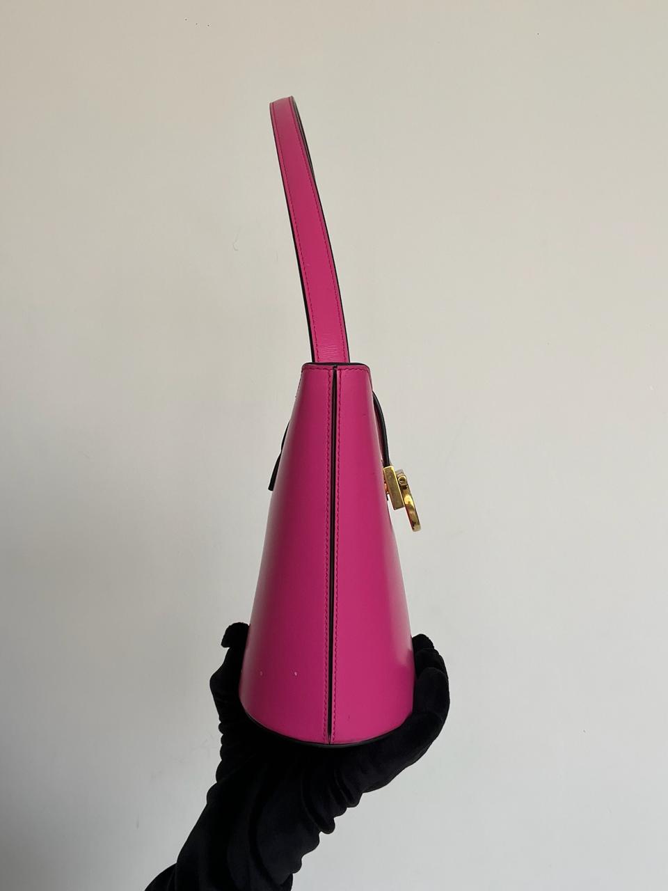 Salvatore Ferragamo Trifolio Pink Small Shoulder Bag