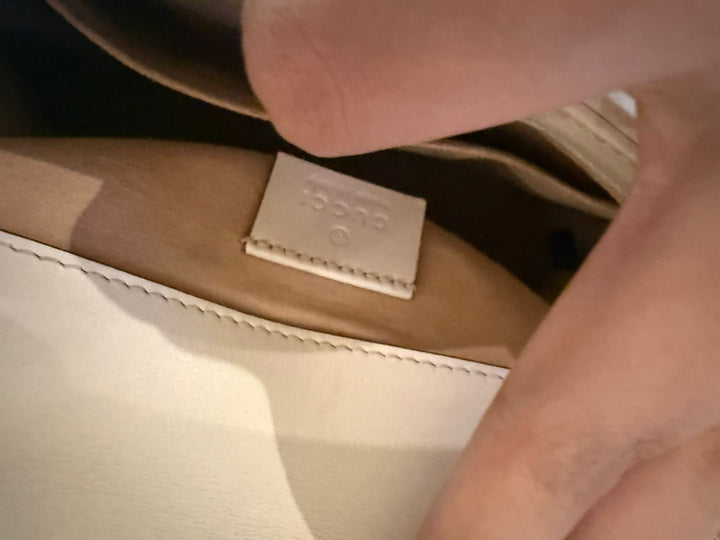 Gucci Leather GG Marmont Top Handle Bag