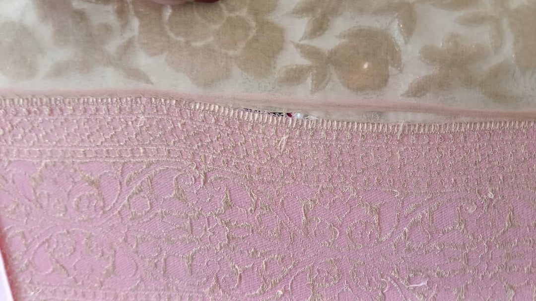 Manish Malhotra Blush Pink Embroidered Saree