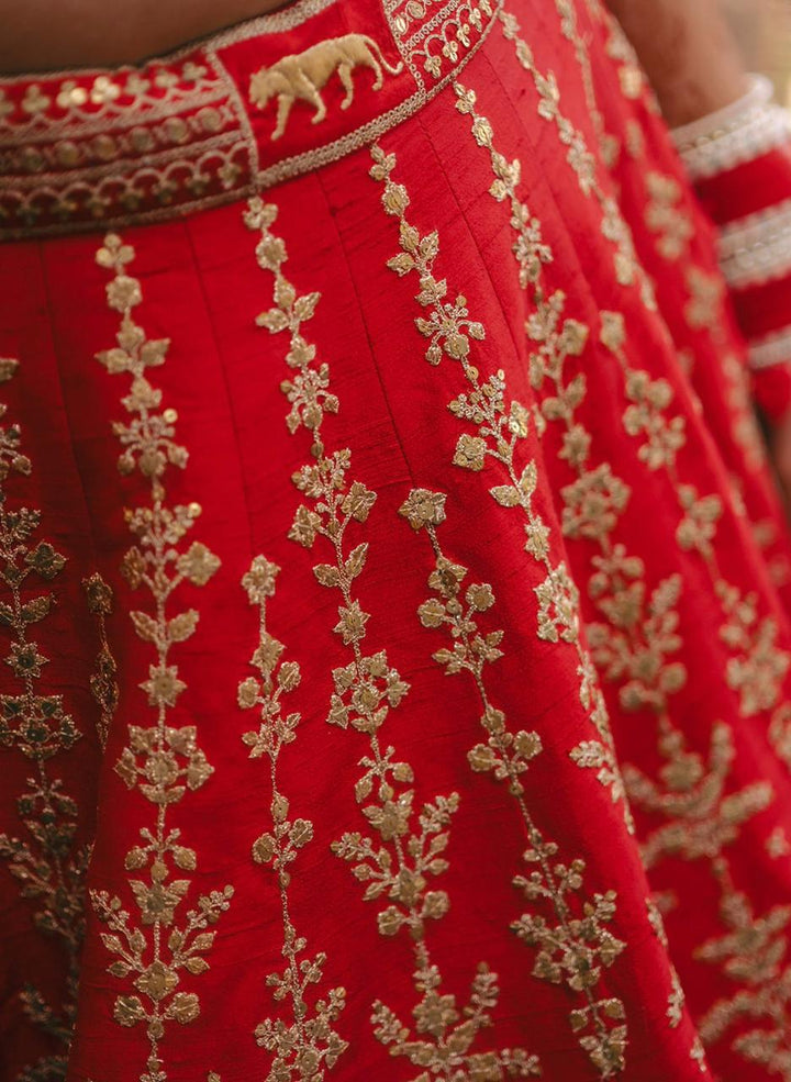 Sabyasachi Red Bridal Lehenga Set