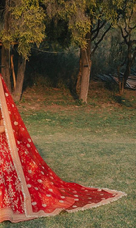 Sabyasachi Red Bridal Lehenga Set