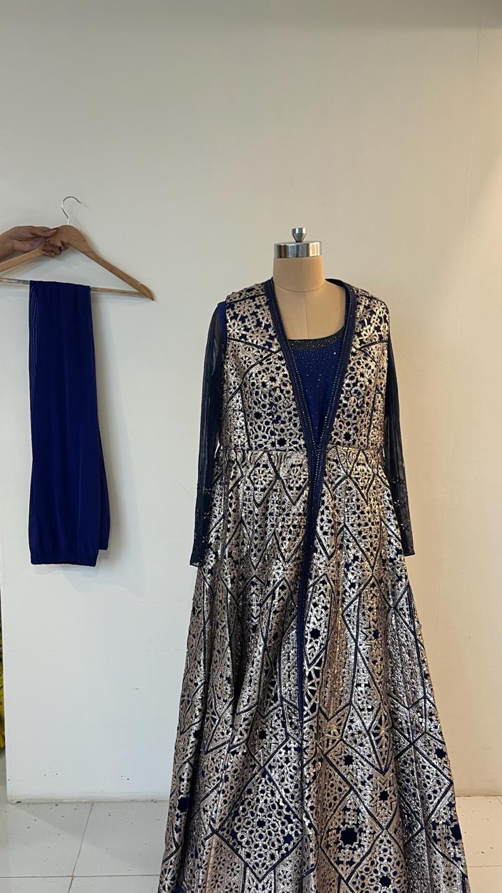 Tarun Tahiliani Embellished Gown- Jacket Set