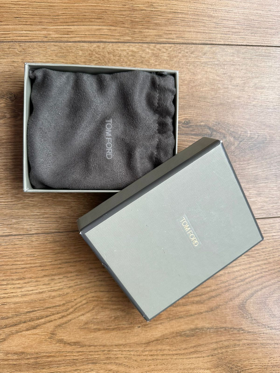 Tom Ford Black Logo Textured Wallet