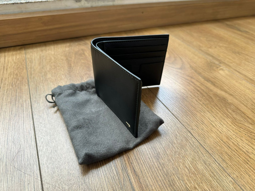 Tom Ford Black Logo Textured Wallet