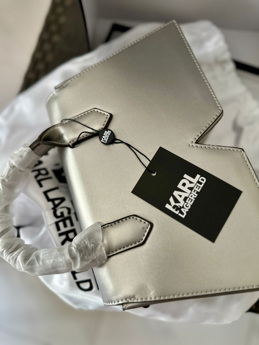 Karl Lagerfeld Ikon K Metallic Crossbody Bag