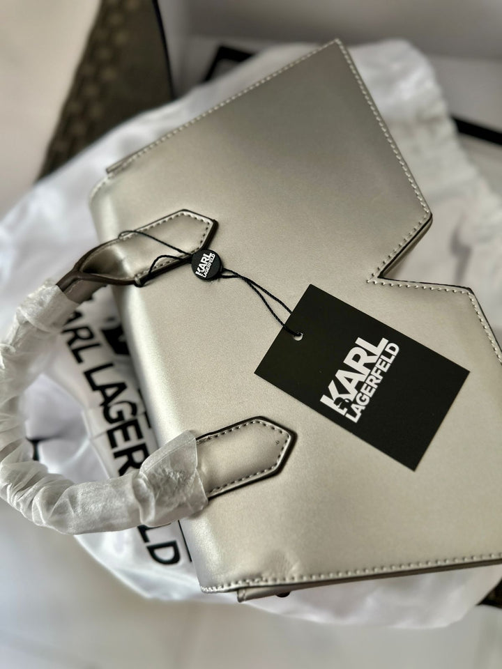 Karl Lagerfeld Ikon K Metallic Crossbody Bag