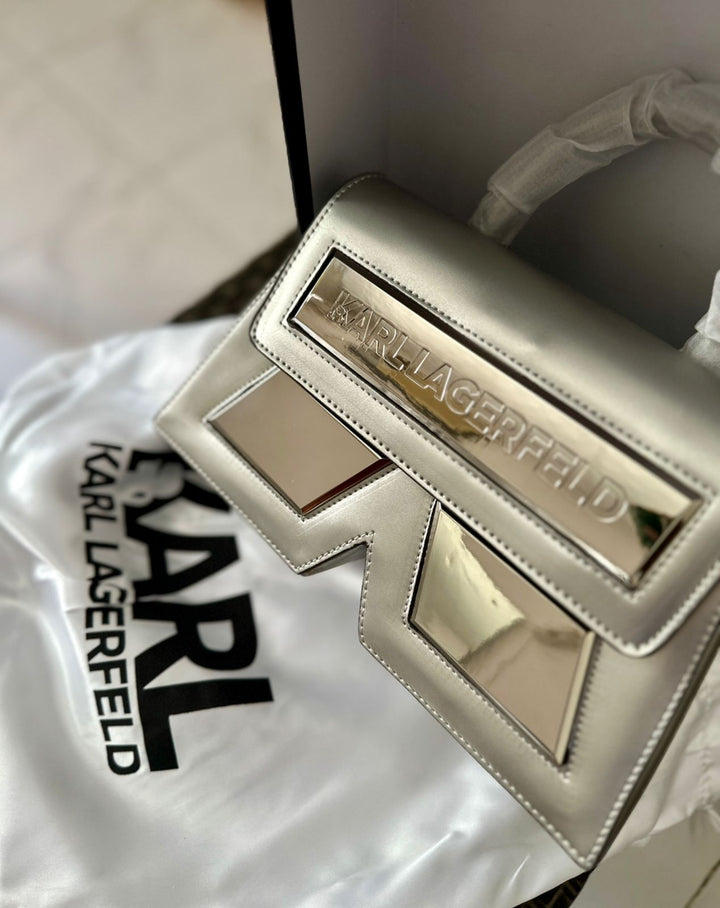 Karl Lagerfeld Ikon K Metallic Crossbody Bag