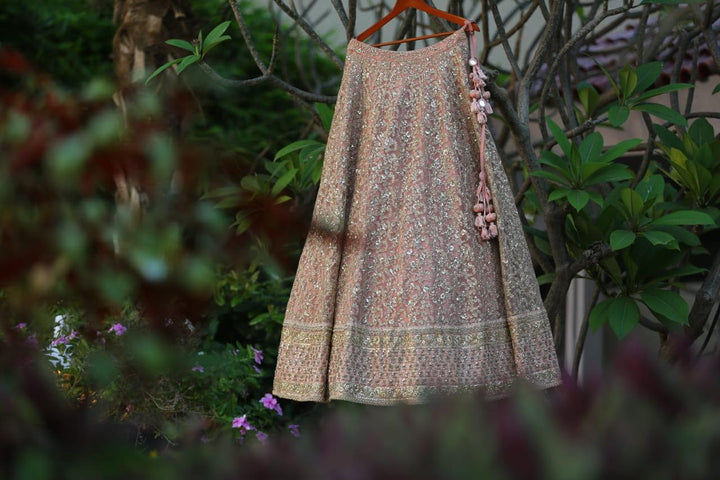 Sabyasachi Pink Embroidered Lehenga Set