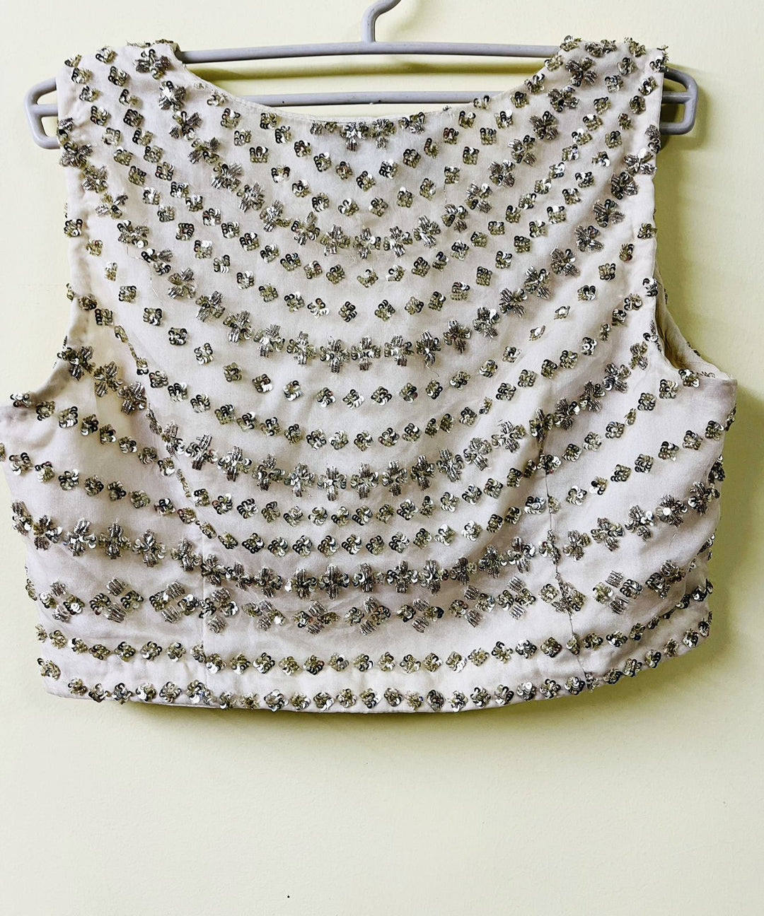 Astha Narang Grey And Silver Sequin Lehenga Set