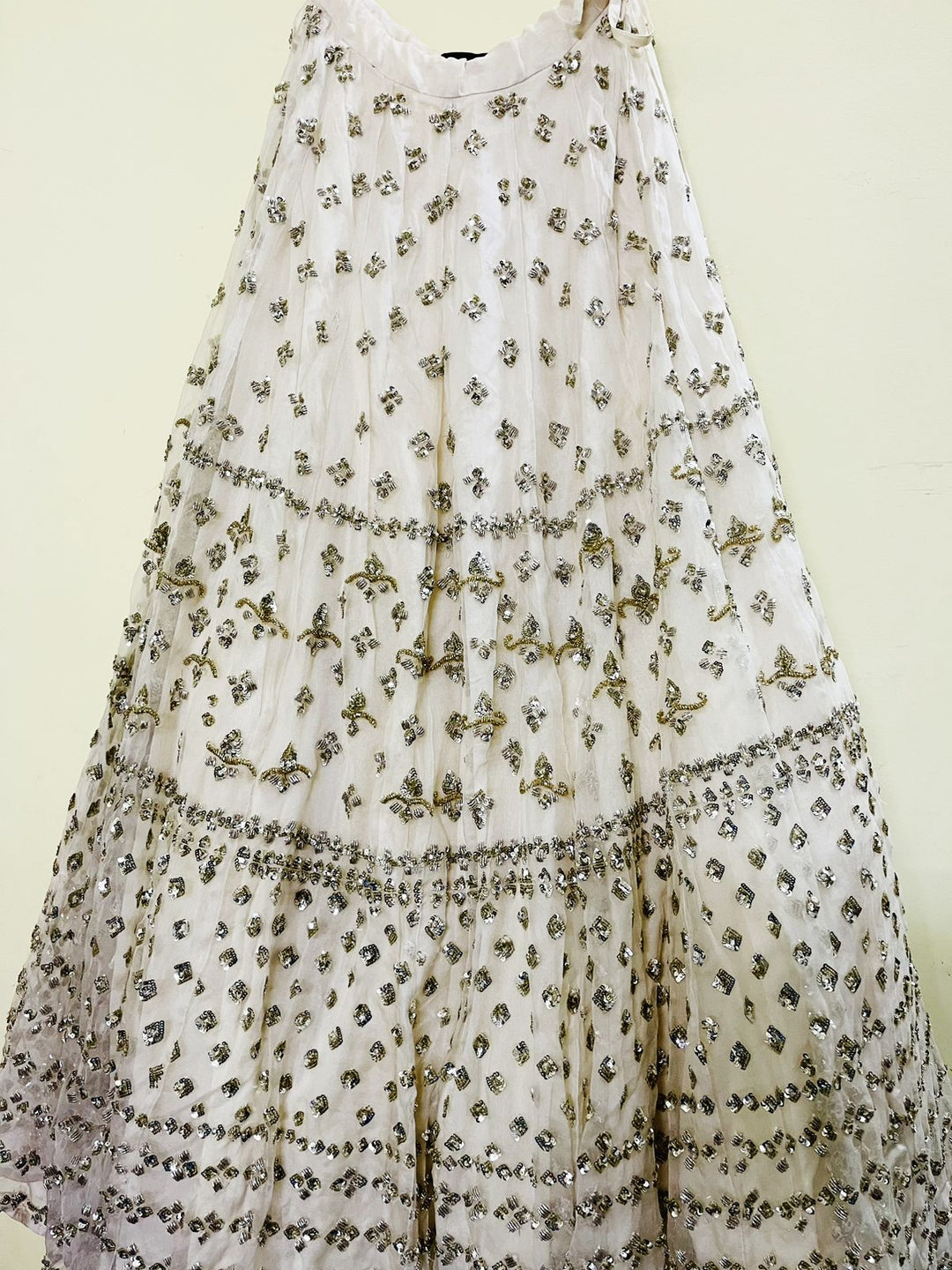 Astha Narang Grey And Silver Sequin Lehenga Set
