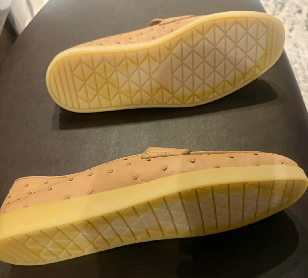 Prada Ostrich Leather Loafers Size 9.5